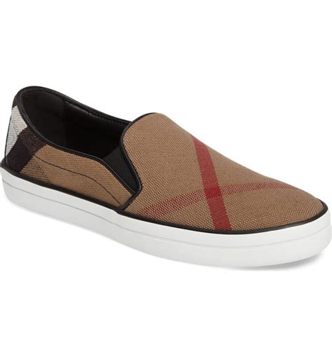 women's burberry slip on sneakers.